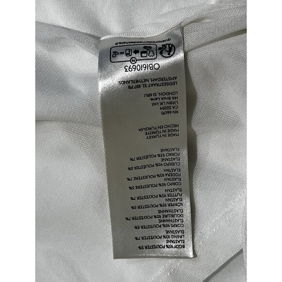 Anthropologie The Maya Ruched Cowl Neck Dress White Wedding Petite Large Formal - Picture 12 of 14